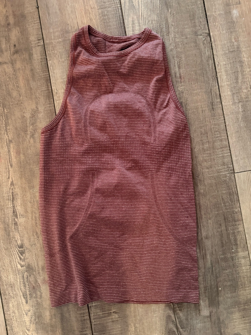 lululemon athletica Ribbed High-Neck Tank Top in Burgundy